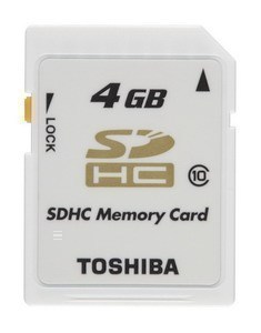 东芝TOSHIBA T04GR5W6 SDHC 4GB 超高速SD白卡 Class 10 30M/秒高速传输 全球联保