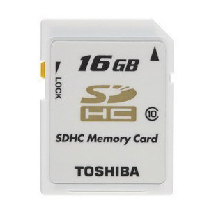 东芝TOSHIBA T16GR5W6 SDHC 16GB 超高速SD白卡Class 10 30M/秒高速传输 全球联保