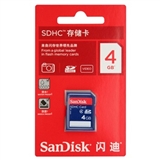 SanDisk（闪迪） 4G SDHC 存储卡（Class4）全新升级,品质如一!