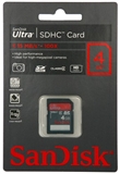 SanDisk（闪迪） Ultra 高速4G SDHC 存储卡（Class4）15M/秒高速黑卡