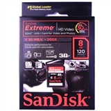 SanDisk（闪迪） 8GB Extreme HD Video SDHC存储卡(Class10) 30MB/s高清录像绝好搭档！