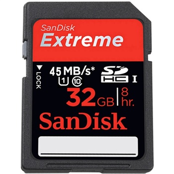 SanDisk（闪迪）32GB Extreme 至尊极速SDHC存储卡（class10）45MB/S