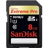 SanDisk（闪迪）Extreme Pro 8GB 至尊超极速SDHC存储卡（读95MB/s 写90MB/s）