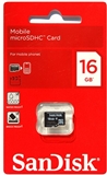 SanDisk（闪迪） 16G MicroSDHC(TF)存储卡 （Class4）大容量多存储,低价位!