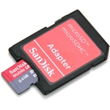 SanDisk(闪迪)至尊高速MicroSDXC 64G （TF）存储卡一卡两用,TF与SD完美结合,技术源于美国.