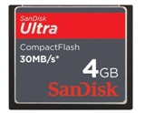 SanDisk（闪迪） Ultra 高速 4GB CF存储卡（30MB/S）正品保证，全国联保