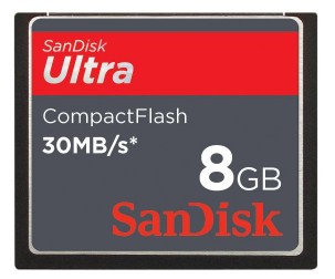 SanDisk（闪迪） Ultra 高速 8GB CF存储卡（30MB/S）单反相机的选择！