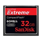 SanDisk（闪迪） Extreme 32G CF存储卡 极速系列 （60MB/s）大容量超高速专业闪存卡