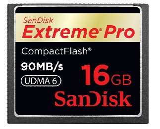 SanDisk（闪迪） Extreme Pro 超极速 16GB CF存储卡（90MB/S）支持UDMA6 闪电速度体验！ 