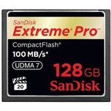 SanDisk（闪迪） 128GB Extreme Pro 高速CF存储卡（100MB/s）667X，支持 UDMA堪称顶端CF存储卡！