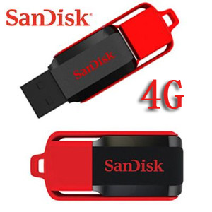 SanDisk（闪迪）酷扭（CZ52）4GB U盘扭一扭,不怕丢"帽子"