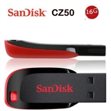 SanDisk（闪迪）酷刃 (CZ50) 16GB U盘 黑红 便携小巧U盘，全国联保