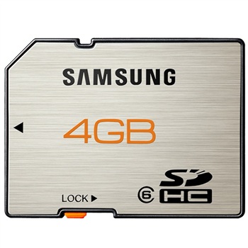 三星（SAMSUNG）4G SD/SDHC 高速存储卡（Class6）金属拉丝 防水抗震品质！