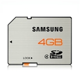 三星（SAMSUNG）4G SD/SDHC 高速存储卡（Class6）金属拉丝 防水抗震品质！