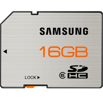 三星（SAMSUNG）16GB (SD/SDHC) 存储卡（Class6）银灰色金属拉丝表面，感受三星质感！