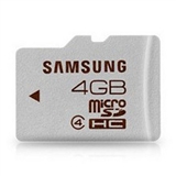 三星（SAMSUNG）4G TF（MicroSD/SDHC）存储卡（Class4）银灰色韩国原厂品质