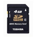东芝TOSHIBA K04GR6W4 SDHC 4GB 高速SD黑卡 全球联保
