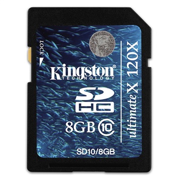 金士顿（Kingston）8GB class10 SD存储卡（SD10G2/8GB）100X正品行货，全国联保