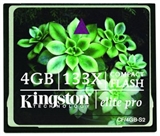 金士顿（Kingston）133X 4G CF存储卡（CF/4GB-S2) 正品行货，终生质保