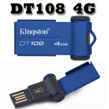 金士顿（Kingston)DataTraveler 108 4GB U盘(DT108/4GB)小巧轻薄,跑车造型,金属外壳!