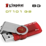 金士顿（Kingston)DataTraveler 101 Generation 2 (G2) 8GB U盘(DT101G2/8GB)正品保证，伍年质保