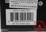 SanDisk闪迪 专业CF存储卡SDCFX-016G-P61 16G 读取速度60M/秒