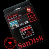 SanDisk闪迪 专业CF存储卡SDCFX-032G-P61 32G 读取速度60M/秒