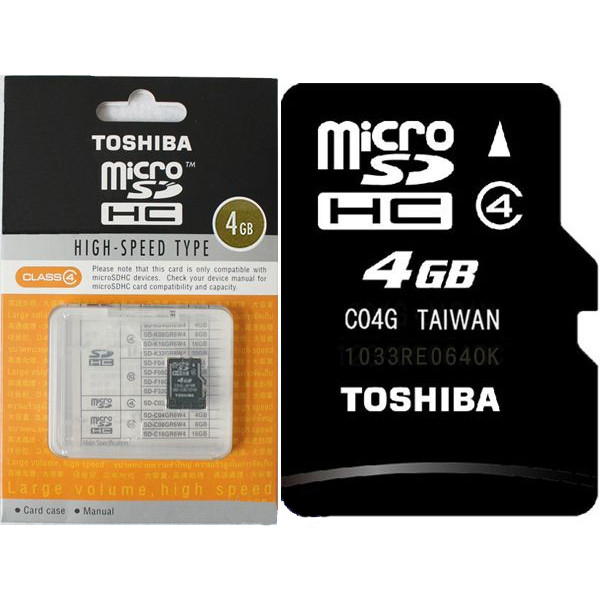 东芝TOSHIBA Micro SDHC/TF 4GB Class 4 手机存储卡 全球联保