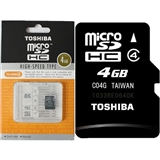 东芝TOSHIBA Micro SDHC/TF 4GB Class 4 手机存储卡 全球联保