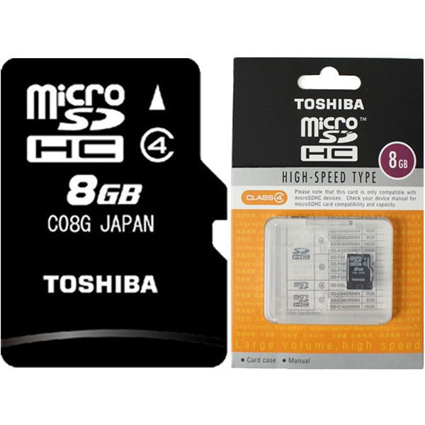 东芝TOSHIBA Micro SDHC/TF 8GB Class 4 手机存储卡 全球联保