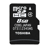 东芝TOSHIBA Micro SDHC/TF 8GB Class 4 手机存储卡 全球联保